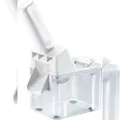 Produktbild: Leifheit Pflaumenentsteiner, Kunststoff, 24 x 60 x 23.5 cm, zwei Einlegetrichter, mit Gummifüße, Edelstahlmesser, transparent/weiß