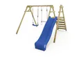 Produktbild: Wickey Doppelschaukel Smart Dash – Gartenschaukel mit Rutsche, Ringen & Trapez für Kinder, (Holzschaukel - Wickey Zubehör flexibel nachrüstbar, Kinderschaukel - Fördert Gleichgewicht, Kraft & Koordination), Wetterfestes Massivholz – pflegeleicht mit 10-Jahren Garantie*