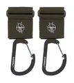 Produktbild: LÄSSIG Kinderwagenbefestigung (2 Stk.) Klettverschluss Karabiner Haken Karabinerhaken Kinderwagenhaken Einkaufshaken Metall/Stroller Hooks with Carabiner olive