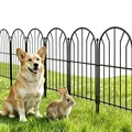 Produktbild: Amagabeli Dekoratives Gartenzaun 61cm(H) x 31cm(L) (20 Panels, Gesamtlänge 6.2m), Rostfrei Metallzaun ohne Graben für Außenbereich, Grenzzaun, Hundezäune für Blumenbeete, Schwarz