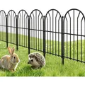 Produktbild: Gartenzaun Metall 6,2m schwarz verzinkt, 20 Paneele, wetterfest, rostfrei