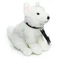Produktbild: Uni-Toys Kuscheltier Weißer Schäferhund Welpe - m./o. Leine - 26 cm (Höhe) - Plüschtier, zu 100 % recyceltes Füllmaterial Mit Leine