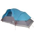 Produktbild: vidaXL Kuppel Familienzelt 9 Personen, Campingzelt mit Netzwände, Wasserdicht Gartenzelt mit E-Anschluss, Kuppelzelt, Blau 185T Polyester