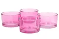 Produktbild: Creativery Teelichtgläser klein 51x33 mm Set 4 Stück Teelichthalter Glas Farbauswahl: rosa 148
