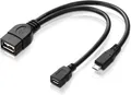 Produktbild: conecto USB-OTG Adapter-Kabel Micro-USB 2.0-Stecker USB-Buchse Typ A + Strom-A USB-Kabel
