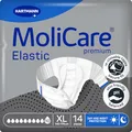 Produktbild: MoliCare Premium Elastic Slip: bei schwerster Inkontinenz für Frauen und Männer; 10 Tropfen, Gr. XL (140-175 cm Hüftumfang), 14 Stück