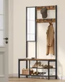 Produktbild: VASAGLE Garderobenständer Garderobe, Spiegel, Schuhregal mit Sitzfläche