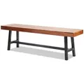 Produktbild: VEVOR Gartenbank, 160 cm Große Gartenbank aus Holz mit Metallbeinen für den Außenbereich, 227 kg Tragkraft, Gartenparkbank, Essbank, Terrassenbank für Garten, Park, Hof, Veranda usw.