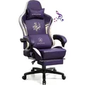 Produktbild: GTPLAYER Gaming Stuhl Gamer Stuhl mit Bluetooth-Lautsprechern und Fußstütze, Dragon Series Bürostuhl, Ergonomischer Drehsessel, Computerstuhl Vi... - Violett