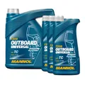 Produktbild: 7 (4+3x1) Liter MANNOL Outboard Universal 2-Takt-Öl für Jet Ski / Außenborder