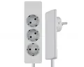 Produktbild: Schulte EVOline Plug 01.563 Flachstecker 1.5 mit Steckdosenleiste 3-fach weiß