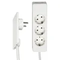 Produktbild: EVOline Plug-Verlängerungsleitung 1,5 m mit 3-fach Verteiler, Kunststoff weiß