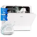 Produktbild: Geschirrspüler Mini freistehend kleine Tisch Spülmaschine 7 Programme Touch Weiß