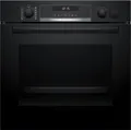 Produktbild: BOSCH Einbaubackofen Serie 6 HRG578CB7, Einbau-Backofen mit Dampfunterstützung, Schwarz, EEK: A+, mit Teleskopauszug nachrüstbar, Pyrolyse-Selbstreinigung