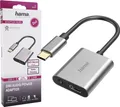 Produktbild: Hama USB-C zu 3.5 mm Klinke und USB-C – Audio und Laden gleichzeitig