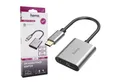 Produktbild: Hama 2in1 Audio-Adapter USB-C auf 3,5mm Klinke USB-Adapter USB-C zu 3,5-mm-Klinke, USB-C, AUX + Ladebuchse Strom für Handy Smartphone Tablet PC Notebook