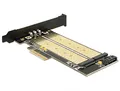Produktbild: Delock PCI Express X4 Karte > 1 x intern m.2 Key B + 1 x intern NVMe m.2 Key m - Low Profile Formfaktor