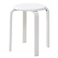 Produktbild: IBUYKE Stapelhocker-Massivholz Hocker Hausbank Holzhocker Mode Kreative Hocker Moderne Esstisch Erwachsene Esszimmerhocker Weiß 40x44x33cm RF-717