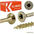 Produktbild: Klimas - Bichromatierte Holzschraube - Senkkopf - Teilgewinde - Torx-abdruck - Antisplit-spitze 6 X 60 - Packung Mit 100 Stück