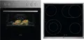Produktbild: AEG KOMBI2025 EEK: A Herdset mit Glaskeramikkochfeld (OU5AE10CM + HE604062XB), 60 cm breit, 65 L, OptiFrame, Edelstahl Antifingerprint