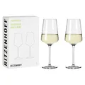Produktbild: RITZENHOFF 6111006 Weißweinglas 400 ml - Serie Lichtweiss - 2 Stück im Geschenk-Set - stilvoll-modern - Made in Germany