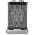 Produktbild: Keramik Heizlüfter 2 Heizstufen Elektroheizer oszillierend Kaltluftstufe Kippschutz Überhitzungsschutz, Kabel 150 cm, BxHxT 16,5x24x9,2 cm, Nedis HTFA17GY