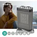 Produktbild: Keramik Heizlüfter 2 Heizstufen Elektroheizer Oszillierend Kaltluftstufe Kippschutz Überhitzungsschutz, Kabel 150 Cm, Bxhxt 16,5x24x9,2 Cm Nedis Htfa17gy