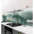 Produktbild: MyMaxxi Küchenrückwand Küchenrückwand selbstklebend Marmor Moos Spritzschutz Folie, (Klebefolie passend geschnitten und gerollt B 220 cm x H 60 cm), Marmor Moss Abstrakt grün B 220 cm x H 60 cm bunt|grün 220 cm x 60 cm