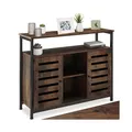 Produktbild: tectake Sideboard, Industrial Style, 2 Ablagen, 3 Staufächer, mit höhenverstellbaren Kunststofffüßen, 100 x 37 x 82 cm