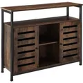 Produktbild: Tectake Sideboard Warrington Industrial Style Holz und Stahl  100 x 37 x 82 cm Industrial Holz Dunkel  Rustikal