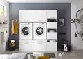 Produktbild: Waschmaschinenschrank Trockner Schrank Wäscheschrank 185 cm Weiß Clara Respekta