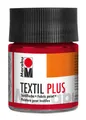 Produktbild: 17150005032 - Textil Plus karminrot 50 ml volldeckende Stoffmalfarbe für dunk...