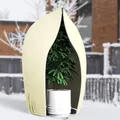 Produktbild: Winterschutz für Pflanzen Außen 2 Stück, 200 x 240 cm Winterschutz für Kübelpflanzen mit Reißverschluss & Zugband Winterschutzvlies Pflanzenschutz Winter für Baum Palmen Balkonpflanzen haube Beige