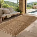 Produktbild: SIMPEX Indoor Outdoor Teppich Wetterfest Sisal, Boho Modern Design, Küche, Terrasse, Garten und Balkon, Größe: 80 x 150 cm, Farbe: Beige-3