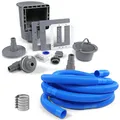 Produktbild: Einbauskimmer-Komplett-Set GRAU deluxe inkl. Schlauch-Set Pool Schwimmbecken