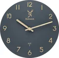 Produktbild: Holzwerk BAMBERG (FUNK) moderne Designer Loft Funk Wanduhr aus Holz, grau