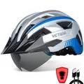 Produktbild: Fahrradhelm Herren Damen MTB Helm mit Abnehmbarer Magnetische Schutzbrille Vi...