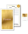 Produktbild: Frank Paperman® | 200 x Terminzettel gold | mit hochwertiger Goldfolienprägung | 4 Termine auf einem terminzettel praxis | Visitenkartenformat | hochformat