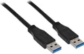 Produktbild: Goobay USB Kabel 93929 USB 3.0 3m A/A-Stecker schwarz