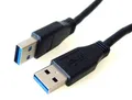 Produktbild: 3m USB 3.0 Daten-Kabel A-Stecker auf A-Stecker schwarz Superspeed 5 Gb/s PC