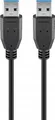 Produktbild: USB 3.0 Kabel Superspeed Schwarz 3m Typ A zu Typ A Datenkabel