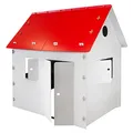 Produktbild: XXL Kinder Spielhaus Pappe Bastelkarton Haus Papphaus Karton Papier Kartonhaus Bastelkarton Papierhaus Playhouse Kinderhaus Indoor zum Anmalen Bemalen Kingpower