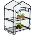 Produktbild: Relaxdays Balkongewächshaus, Schwarz, Kunststoff, Metall, 69x94x49 cm, Gartenzubehör, Hochbeete