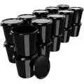 Produktbild: Fixedbyu - 20x Hobbock Eimer mit Deckel 31,5 l, Lebensmittelecht Schwarz