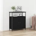 Produktbild: vidaXL Sideboard Schwarz Eichen-Optik 70 x 30 x 80 cm Holzwerkstoff