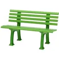 Produktbild: PROREGAL Gartenbank Antigua 2 Sitzer Apfelgrün HxBxT 74 x 120 x 54 cm Witterungskunststoff & UV Beständiger Kunststoff Parkbank Sitzbank