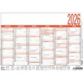 Produktbild: Zettler Tischkalender 904 Arbeitstagekalender 2026, Tafelkalender, 6 Monate = 1 Seite, A5