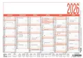 Produktbild: Zettler Arbeitstagekalender A5 2026 - Bürokalender 21 × 15 cm, 6 Monate pro Seit