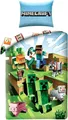 Produktbild: Halantex Minecraft Bett Set Kakteen die rennen Cactus Baumwolle Bettbezug 140x200cm Und Kissenbezug 70x90cm Original