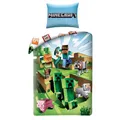 Produktbild: Minecraft Bettwäsche Set aus Baumwolle 140 × 200 cm + 70 × 90 cm